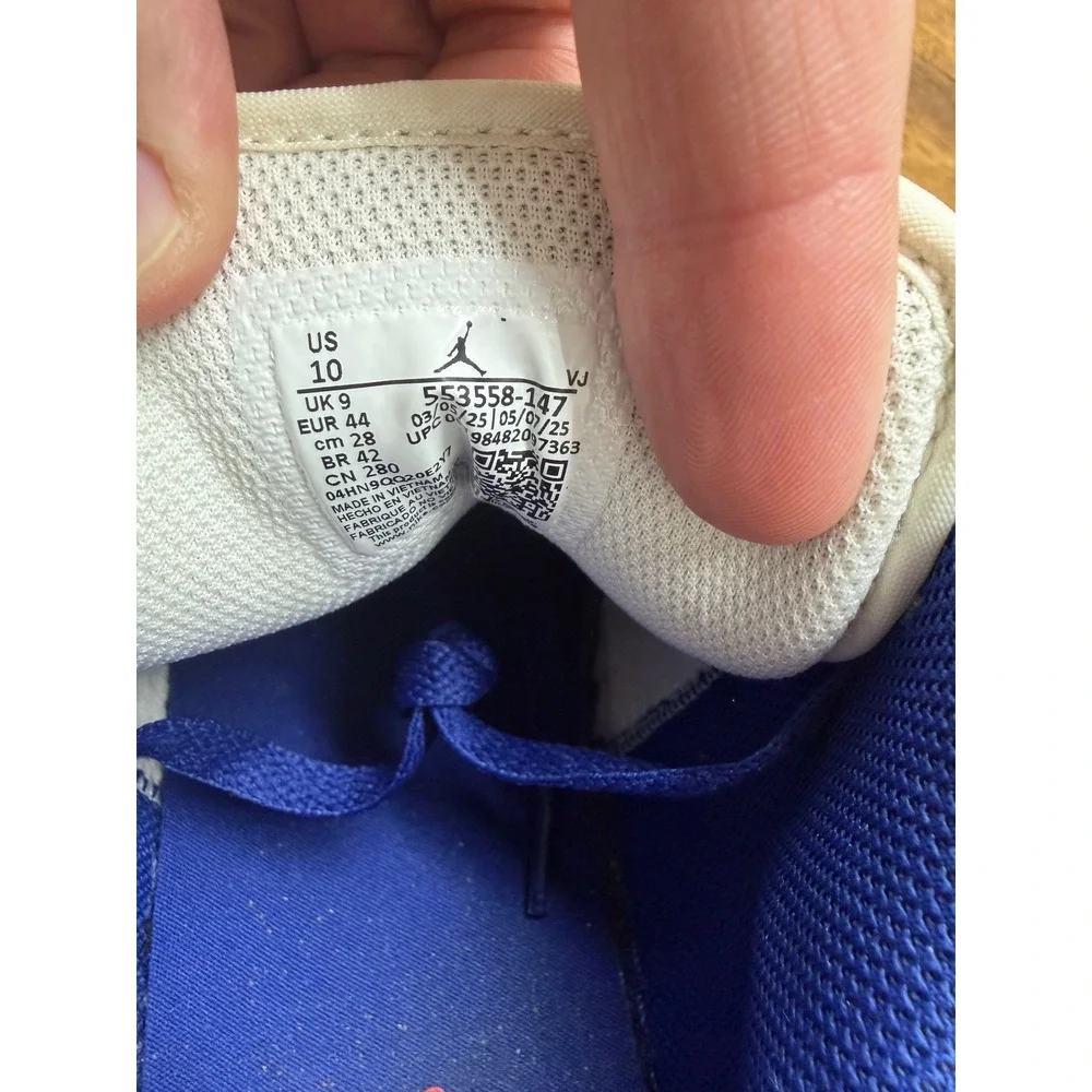 Air Jordan 1 Low Lucky Green Deep Royal Blue White Sneakers DQ8422-301